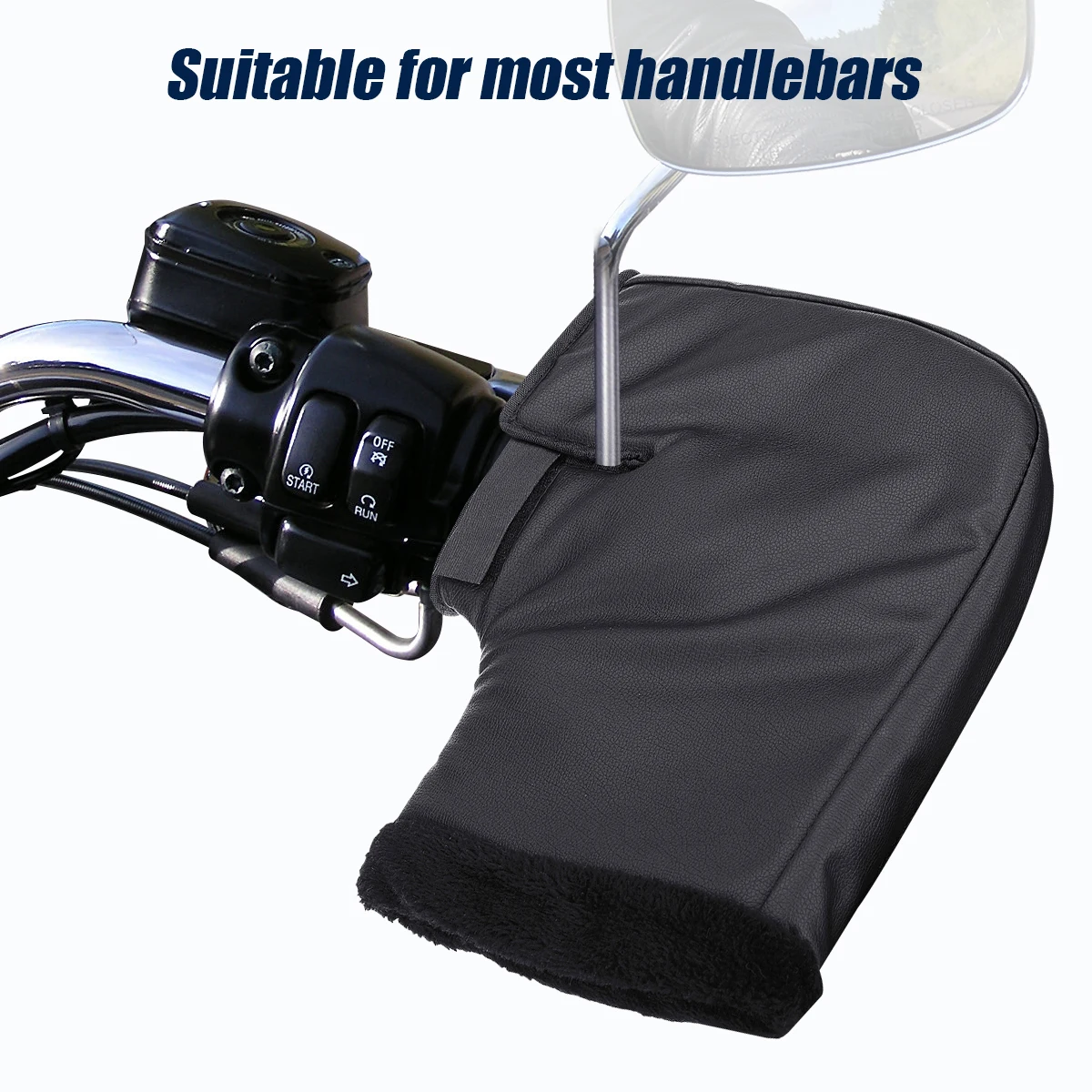 

Windproof Motorcycle Handle Bar Gloves Waterproof For Motorcycle Electric Bicycle Winter Warm Muffs Protective Thermal Men Women