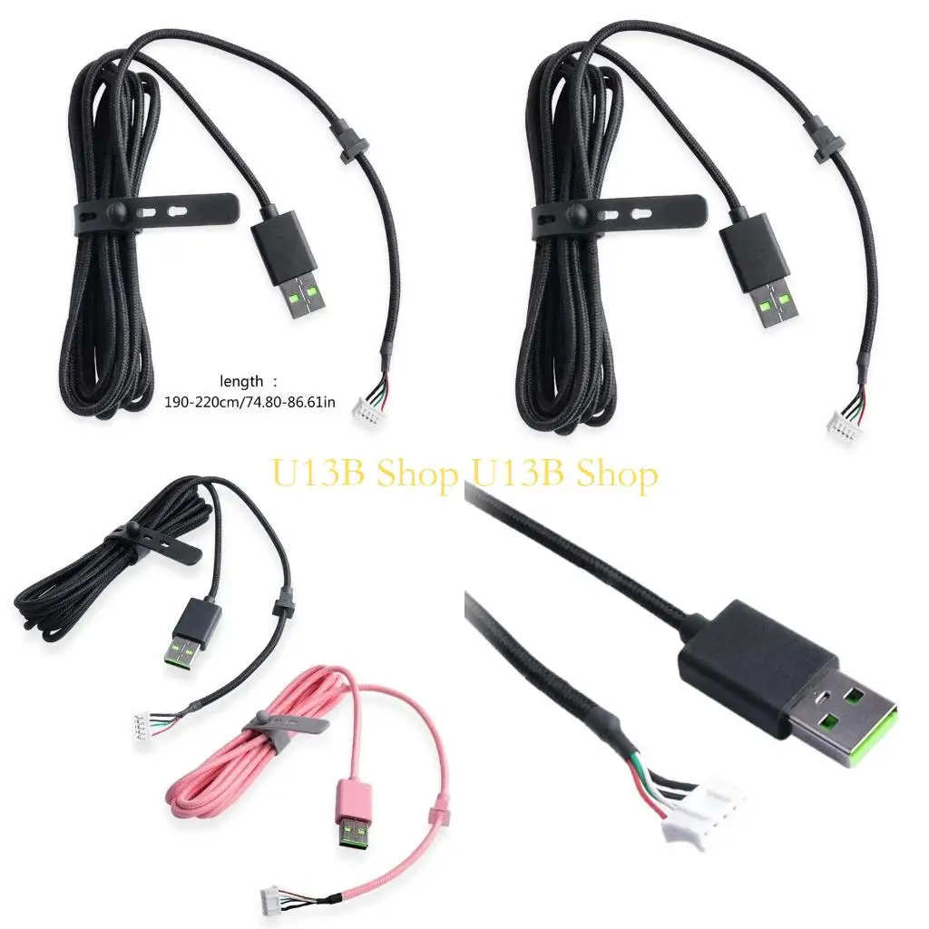 

U13B USB Headphones Cable Replacement Line Wire Repair for Kraken