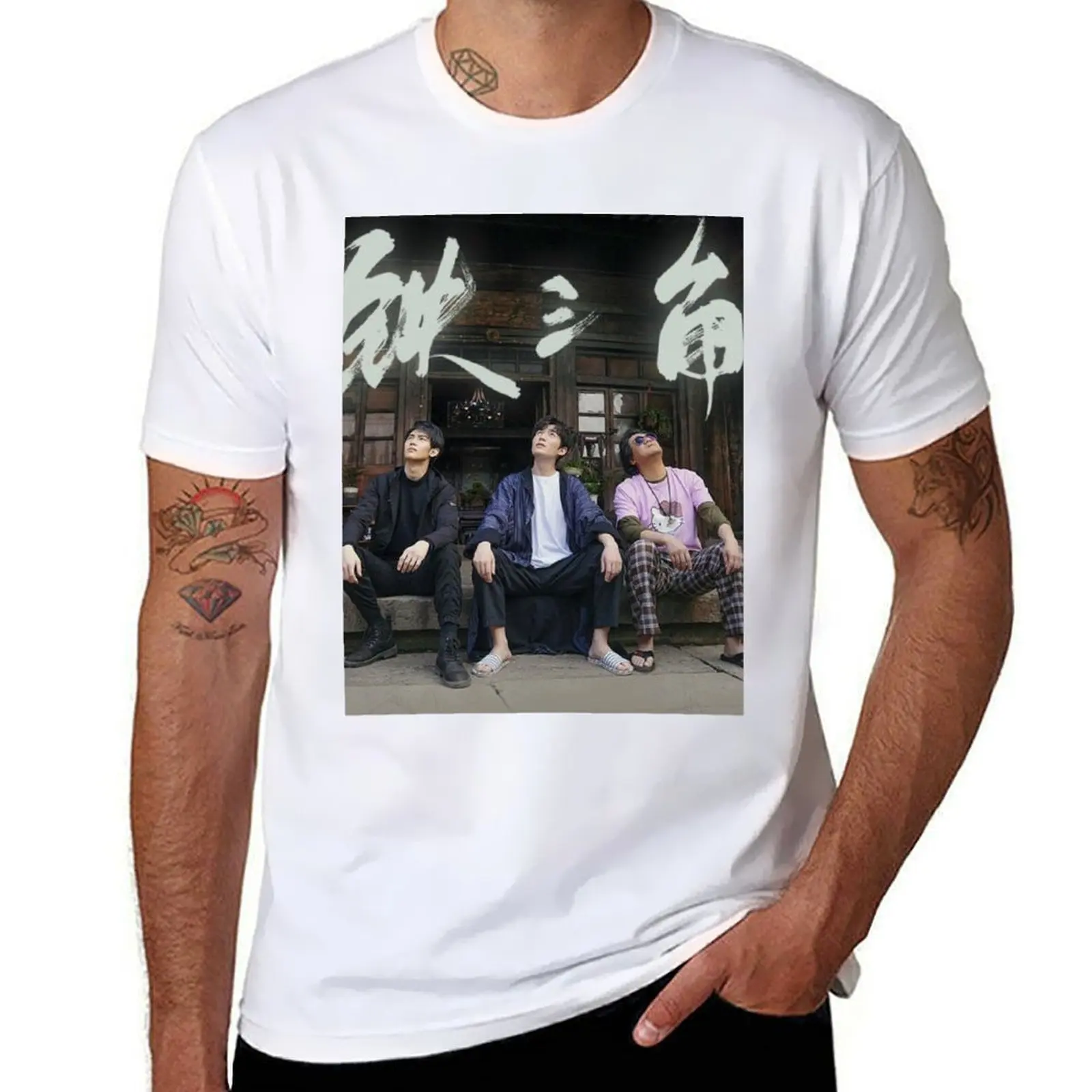 

zhang qiling, wu xie, pangzi, the lost tomb reboot T-Shirt black cotton t-shirt plain for man package cotton t shirt man T-Shirt