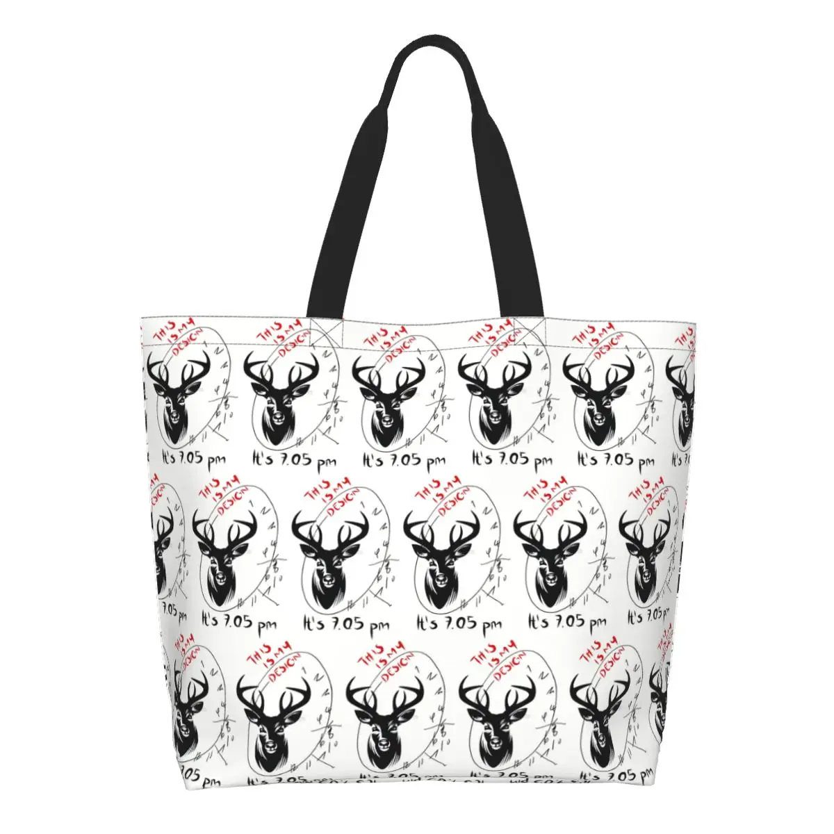 Hannibal Mads Mikkelsen Shopping Tote Bag Canvas Large Capacity Shoulder Bags Shopper Grocery Handbag for Women