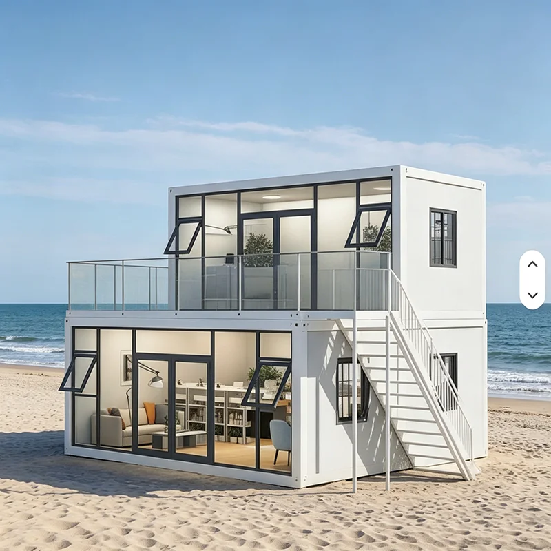 Customized 20ft Fireproof Folding House Durable Galvanized Steel Compact Movable Temporary Living Cabin Studio Apartment