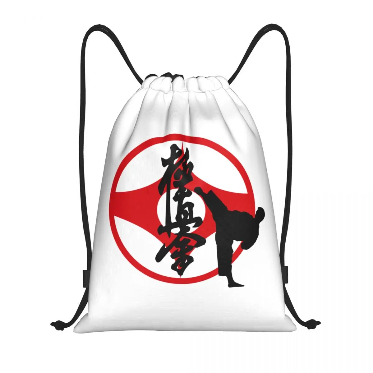 Kyokushi Karate Drawstring Backpack Women Men Gym Sport Sackpack Portable Martial Arts Training Bag Sack