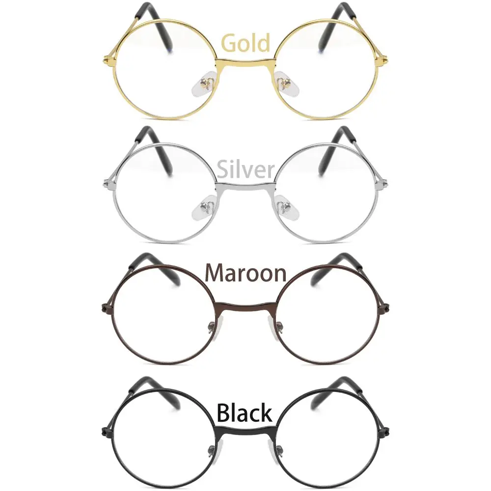 1 Pcs Glasses Children\'s Flat Mirror Small Round Glasses Newborn Clothes Accessories Retro Children Decorative Photography Props