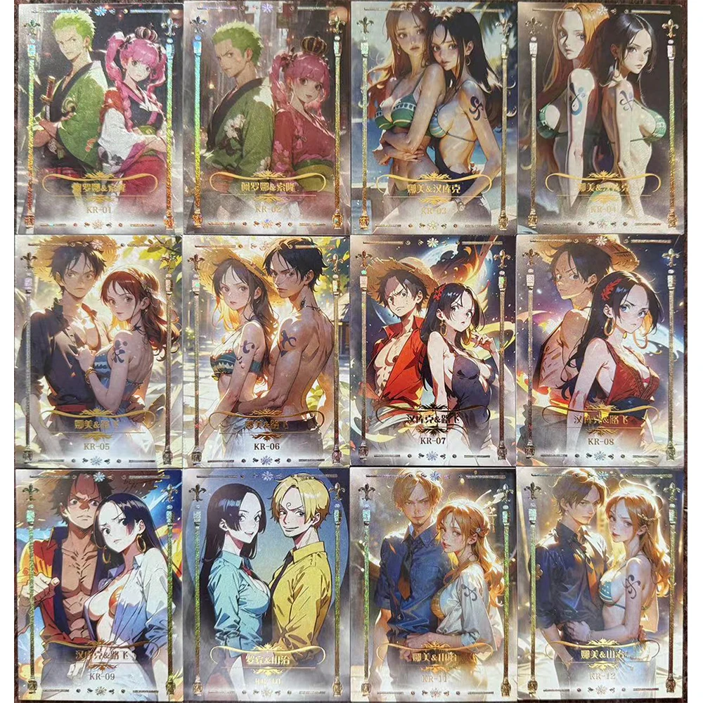 Anime One Piece XR UR SSR Puzzle Cards Nami Nico Robin Boy Games Toys Collectible Cards Christmas Birthday Gifts Premium Cards