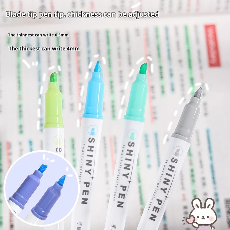 قلم فلورسنت لامع ستار ريفر رصاصة مجلة هيغليغتر الفصول الدراسية ملاحظة تدوين القلم الملون للوازم المكتبية والمدرسية