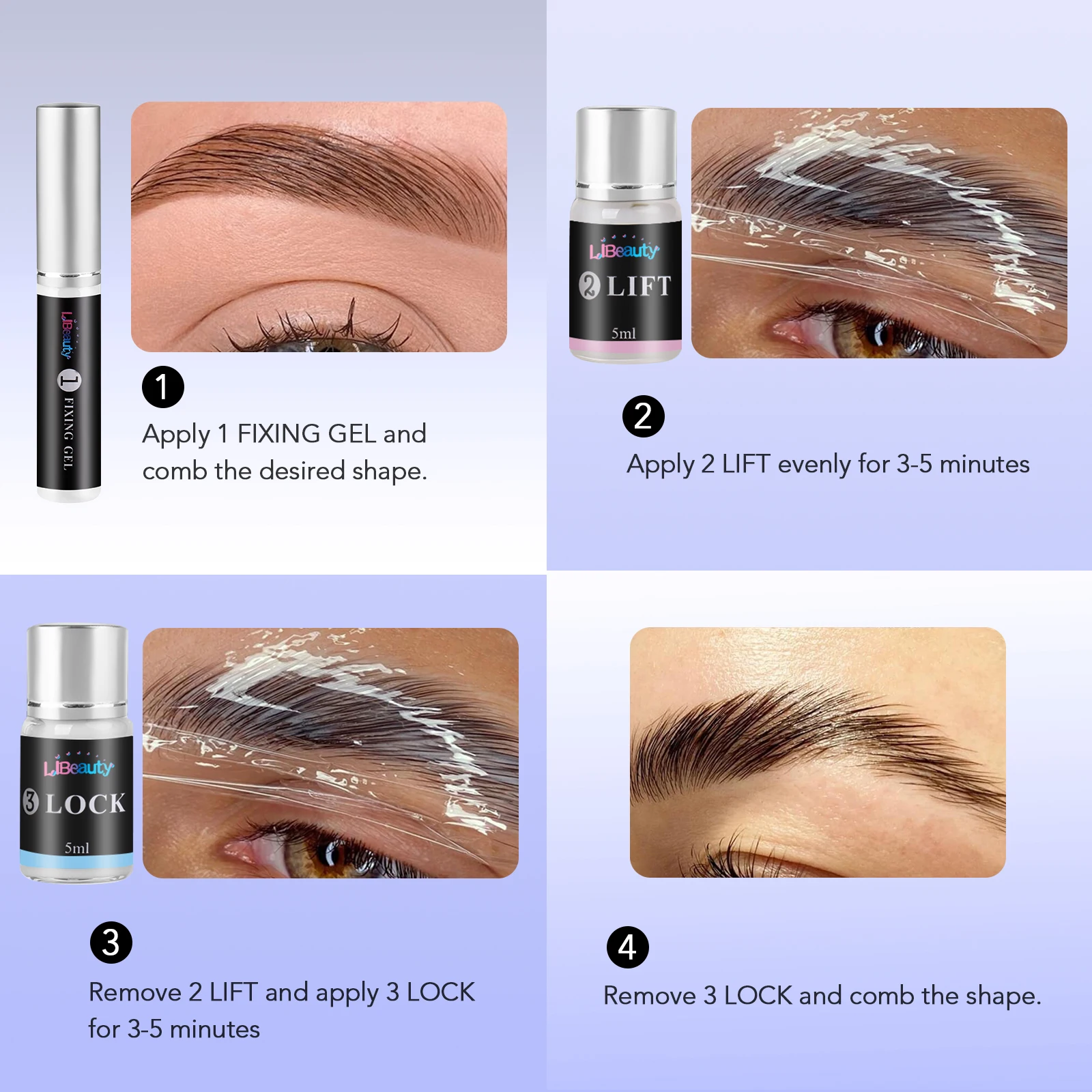 VEBEAUTY-Mini EyeblogugPerm Kit de stratification des sourcils, Lifting professionnel des sourcils, Outil de maquillage de beauté pour un usage domestique, Durent environ 45 à 60 jours