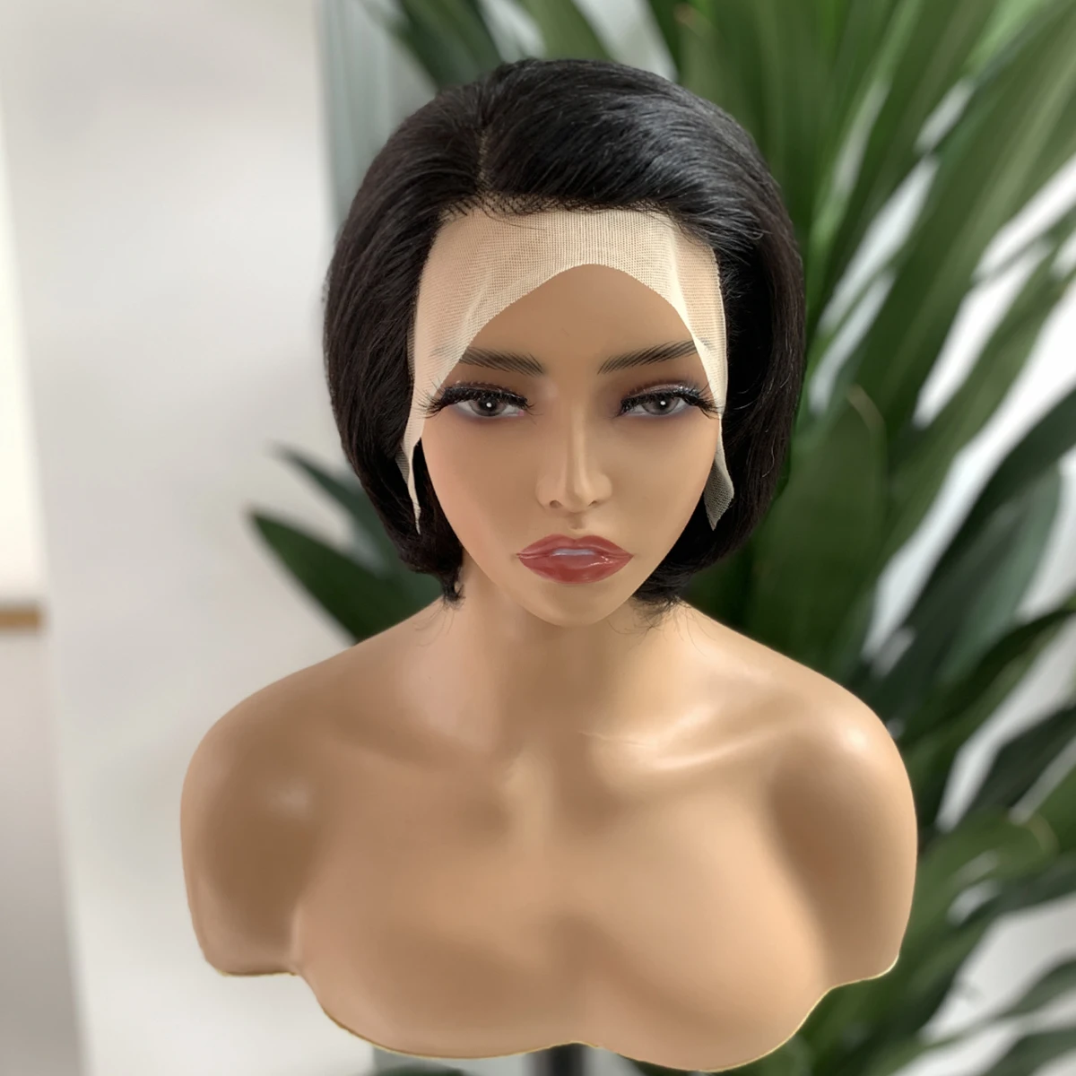 Natural Color Short Pixie Cut Wig 4# Brown 13x4 Lace Front Human Hair Wigs Short Straight Pixie Cut Wigs For Women Sophies