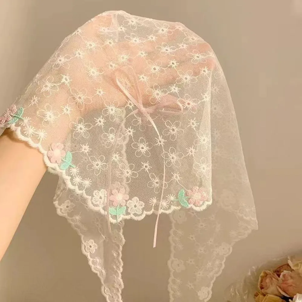

Elegant Sweet Triangle Bandana Flower Butterfly Lace Hair Scarf Headbands Hair Band Triangle Scarf Ladies