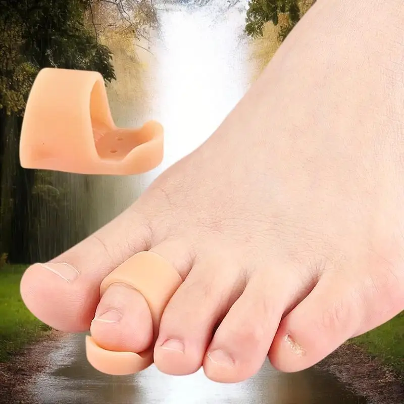 1 Pair Reusable Toe Separator Thumb Corrector Bunion Little Toe Protector Hallux Valgus Foot Care Relief Pads Feet Care Pedicure