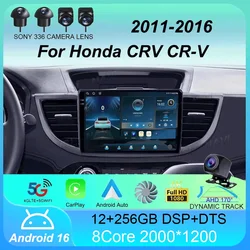 Radio Android 16 For Honda CRV CR-V 2011 2012 2013 2014 2015 2016 Carplay Mobil Multimedia Video Player Navigasi GPS 2din Screen