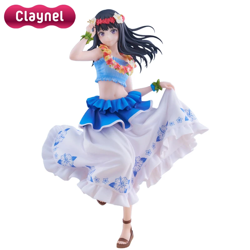 Original Claynel Inoue Takina Lycoris Recoil Hawaii Ver. Genuine Anime Figure Collectible Model Statuette Toys Ornament Gift