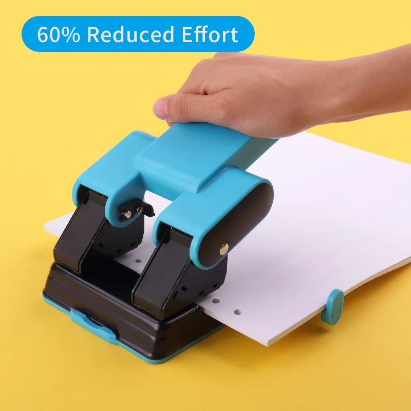 KW-triO 2-Hole Paper Punch Adjustable Hole 70mm/80mm 70 Sheet Capacity 6mm for A4/ A3 / A5/ A6 / B4 / B5 / B6 / B7 Notebook