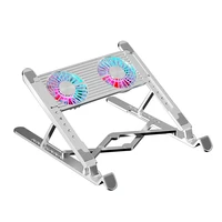 Laptop Cooling Pad with 2/4 Fans Foldable Laptop Cooling Fan RGB Silent Portable Laptop Holder 7 Height for 11-17.3 Inch Laptops - Image 3