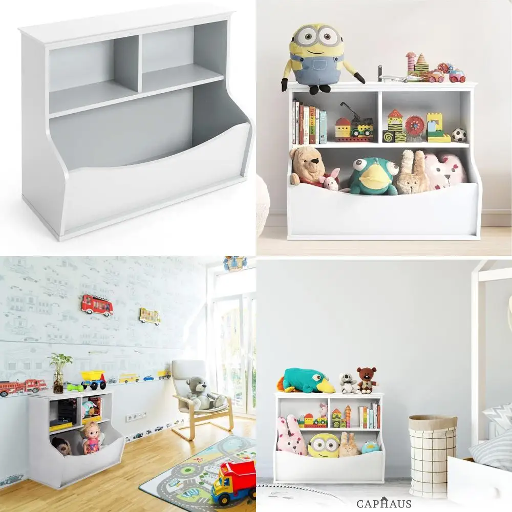 

Открытый стеллаж для хранения для детей: многофункциональный органайзер для книг и игрушек для детской комнаты, игровой комнаты и дома