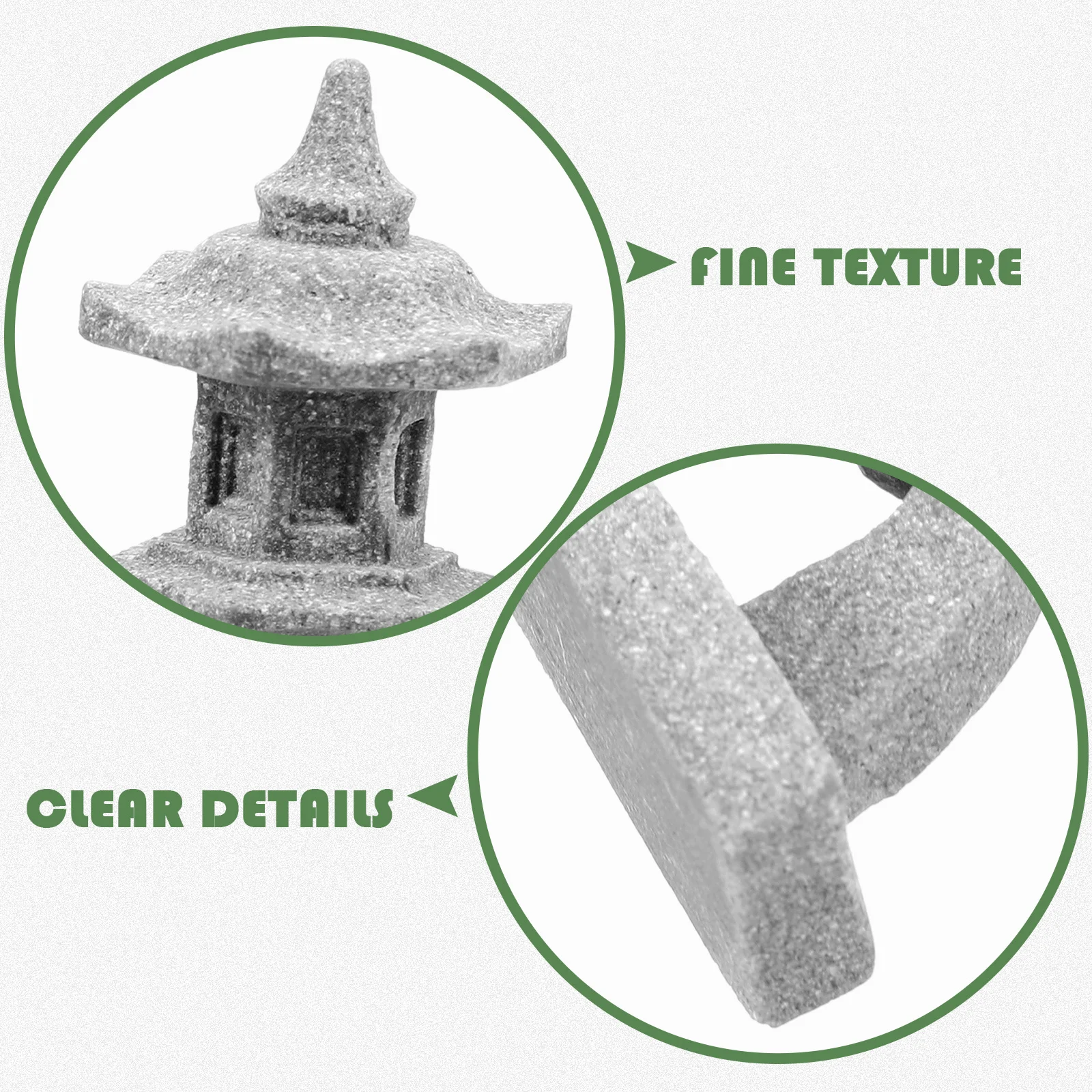 

Mini Japanese Style Pagoda Statue Resin Landscape Ornament for Garden Bonsai Micro Scene Desktop Fish Tank Home Decor