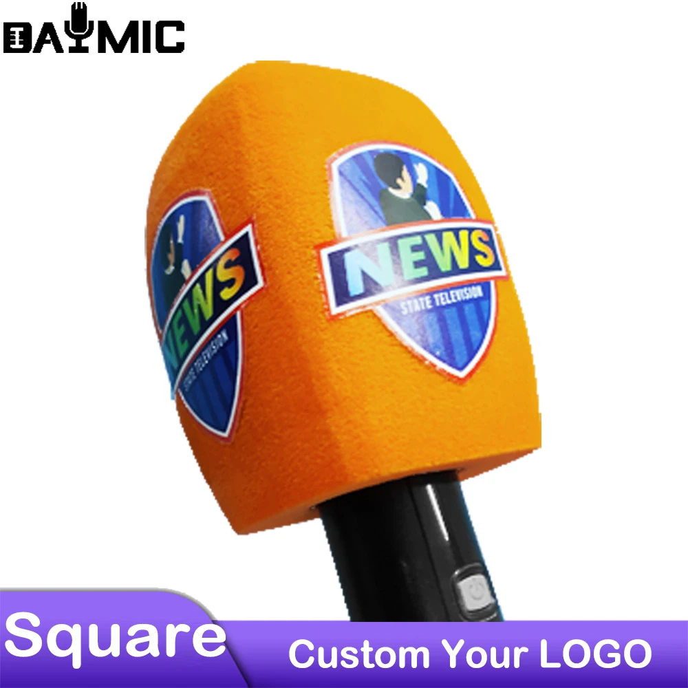 

AOSHEN Square Microphone Foam Making Your Brand Logo Cover Windscreen Custom Your LOGO Espumas Para Micrófono Personalizadas