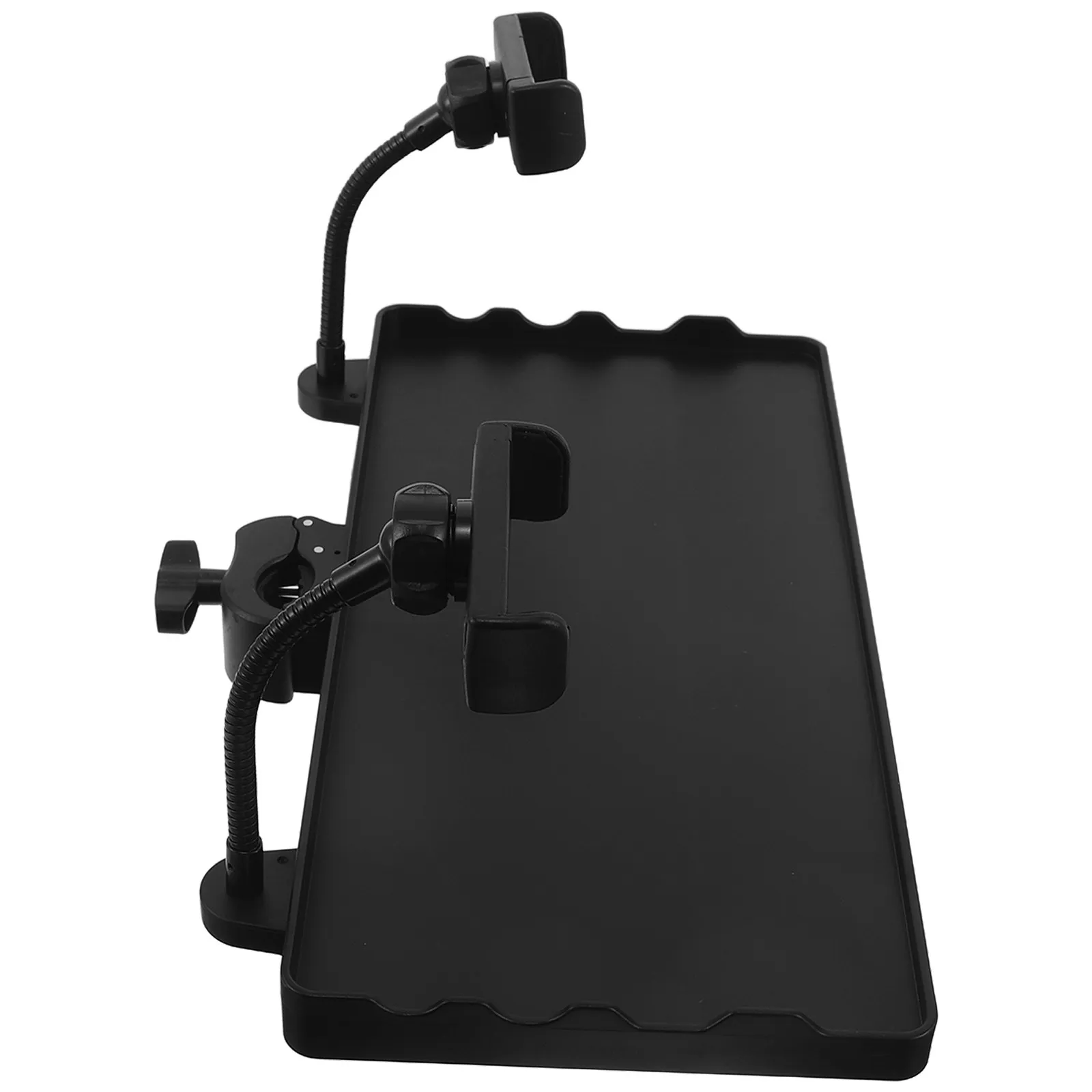 Microphone Stand Tray Extended Plastic Music Stand Tray Universal Clamp Attachment for Streaming Recording Concert