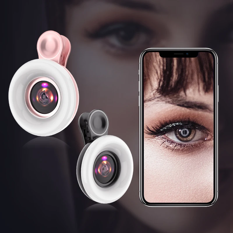 For Stunning Photography Results Use this Portable Selfie LED Ring Light Combined With a Unique 15X Macro Camera Lens