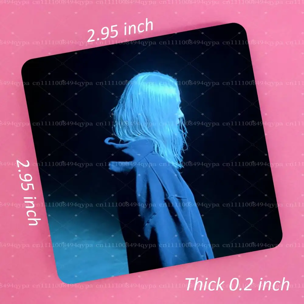 P-Phoebe Bridgers Lost Weekend Square Fridge Magnet  Printed Magnetic Sticker, Kitchen Refrigerator Decor Travel Souvenir Gift