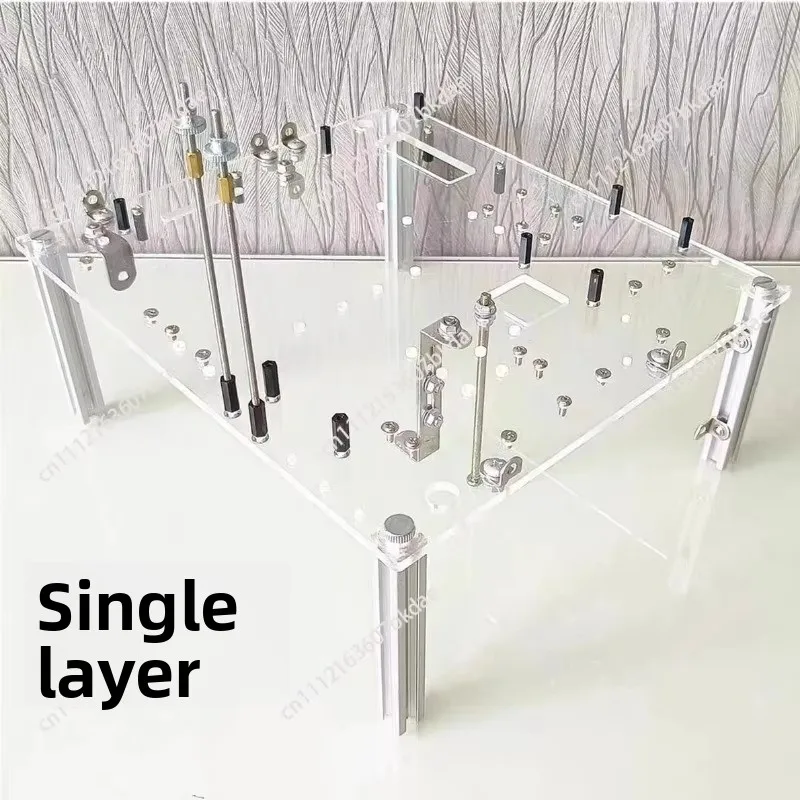 Transparent Acrylic PC Case, Horizontal Open Frame Desktop Computer Chassis, Creative Clear Shell For DIY Gaming ITX Build