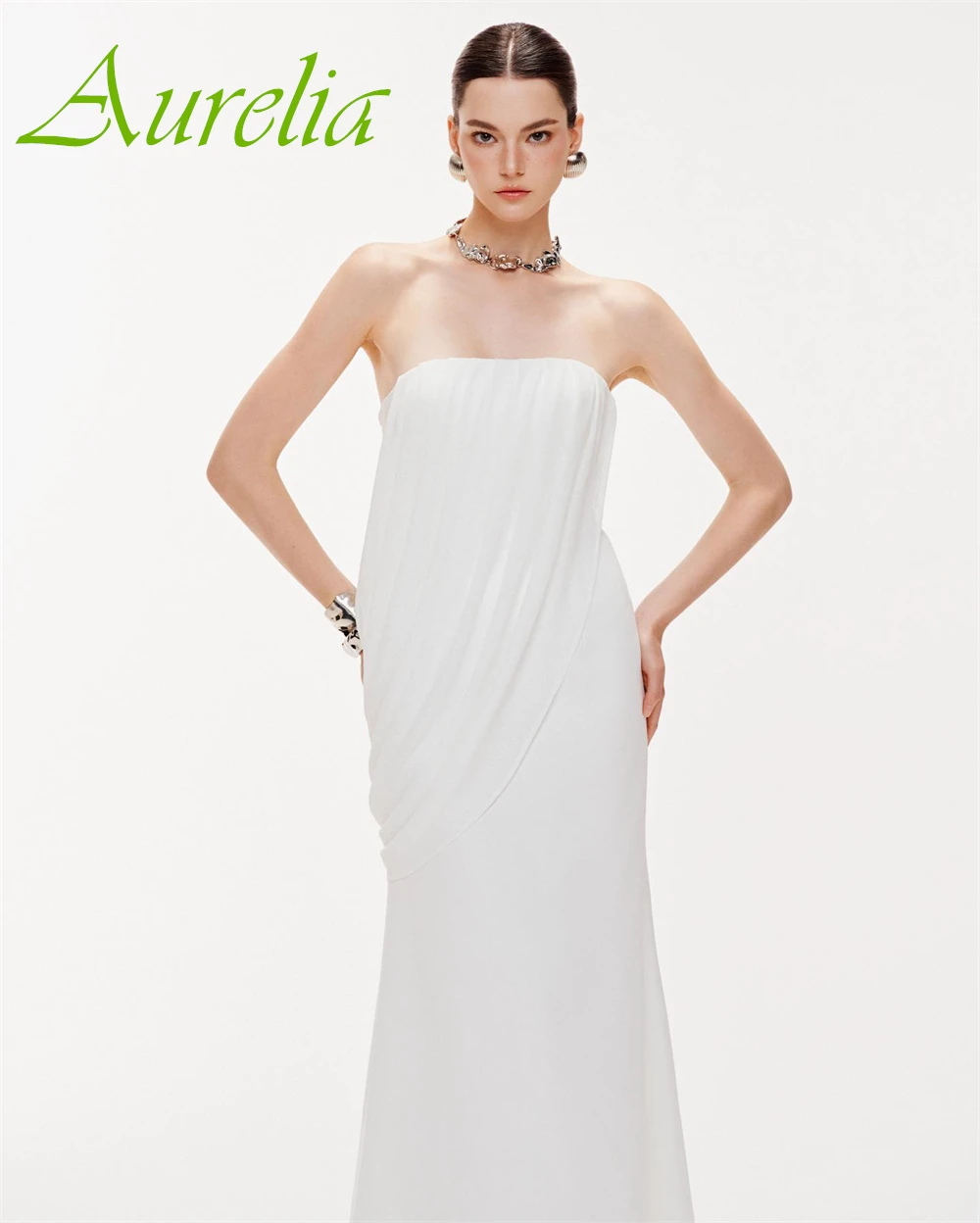 Abito da sera senza spalline personalizzato di alta qualità Abito da cocktail classico in jersey Abiti moderni senza maniche per occasioni speciali