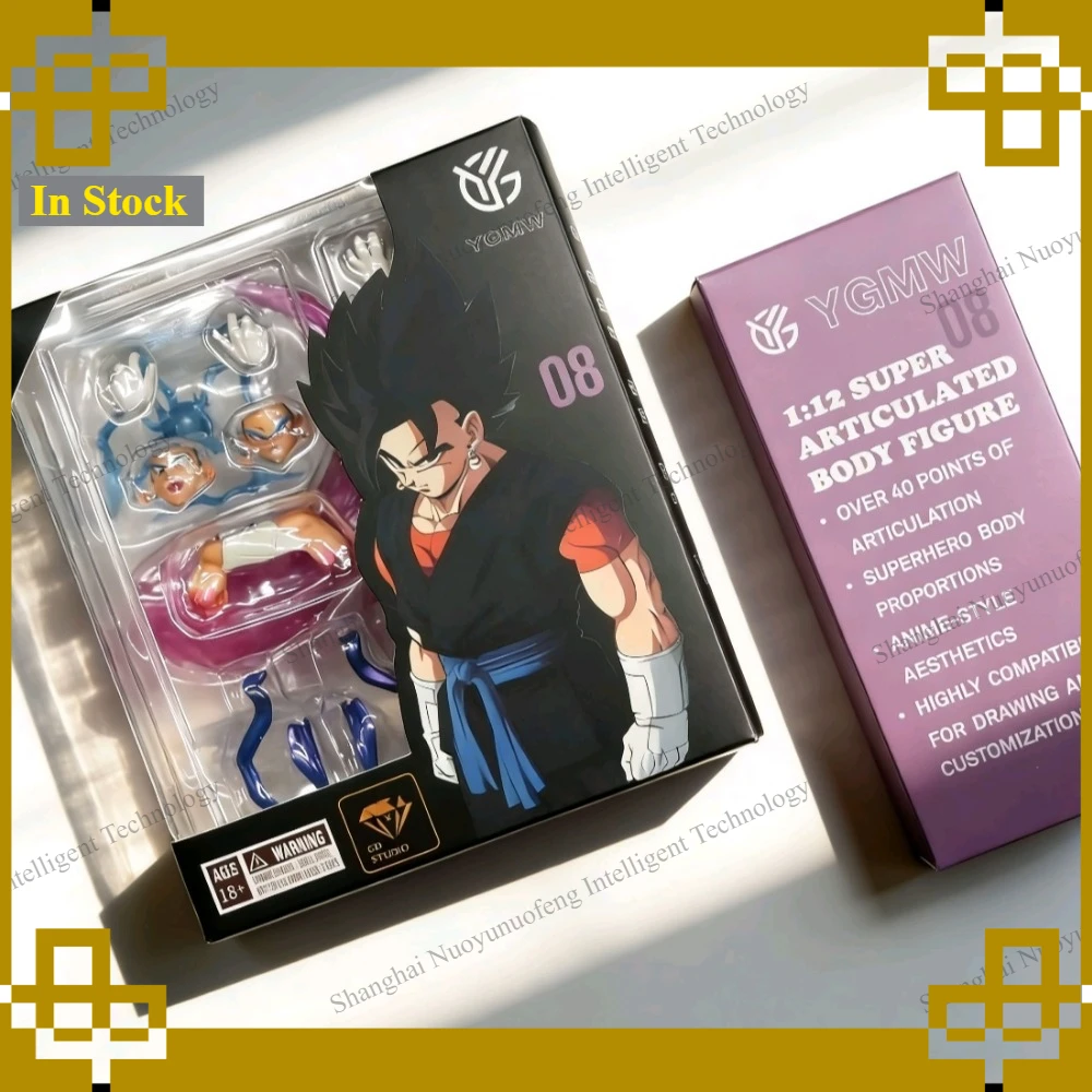 

In Stock Dragon ball YGMW Studio Vegetto 08 Aciton Figure Model Kit Super Saiyan Blue Kaioken Anime Figure Collection Hobby Toys