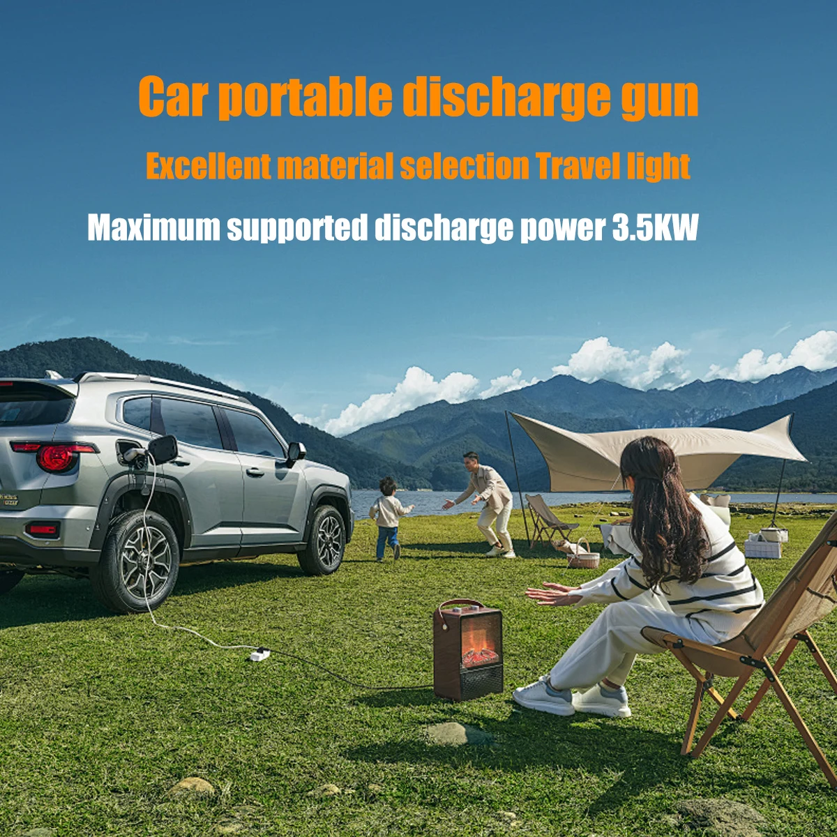 WUFEN V2L Entlader mit Schuko-Stecker, V2L Typ 2, unterstützt MG, BYD, SERES 5, Geely, ZEEKR, LYNK&CO, Chery, DEEPAL, GWM – Entladefunktion für Typ-2-Fahrzeuge – Detail 3