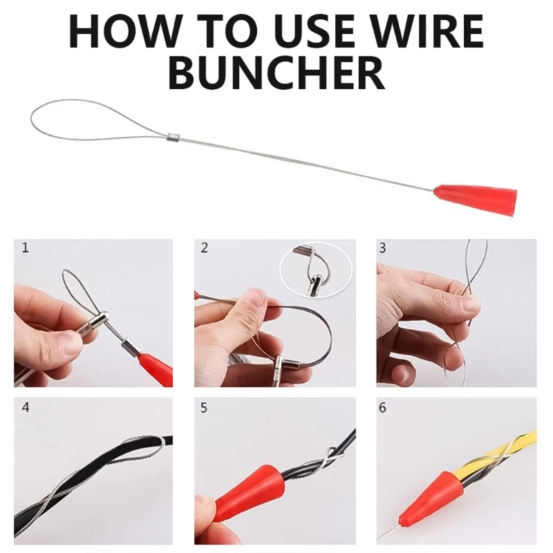 Engineer Spring Wire Installer Tool Round Head Threading Device Wire Threader Drosphip