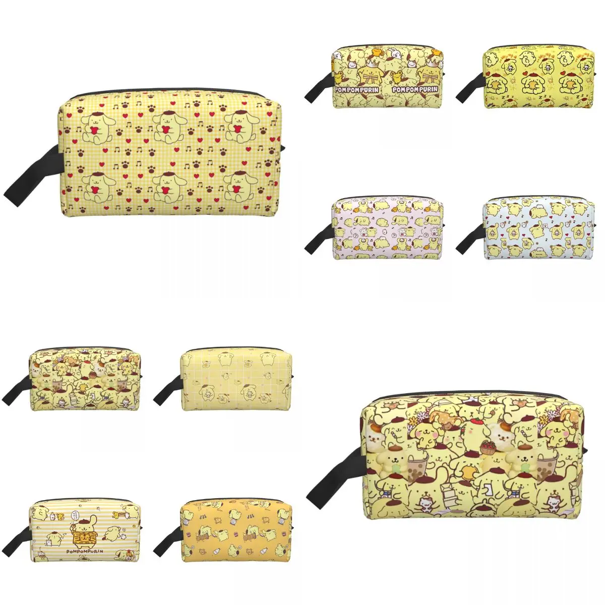

Pom Pom Purin Kawaii Cartoon Makeup Bag For Necessaries Stylish Portable Zipper Cosmetic Bags For Girls Storage Organizers