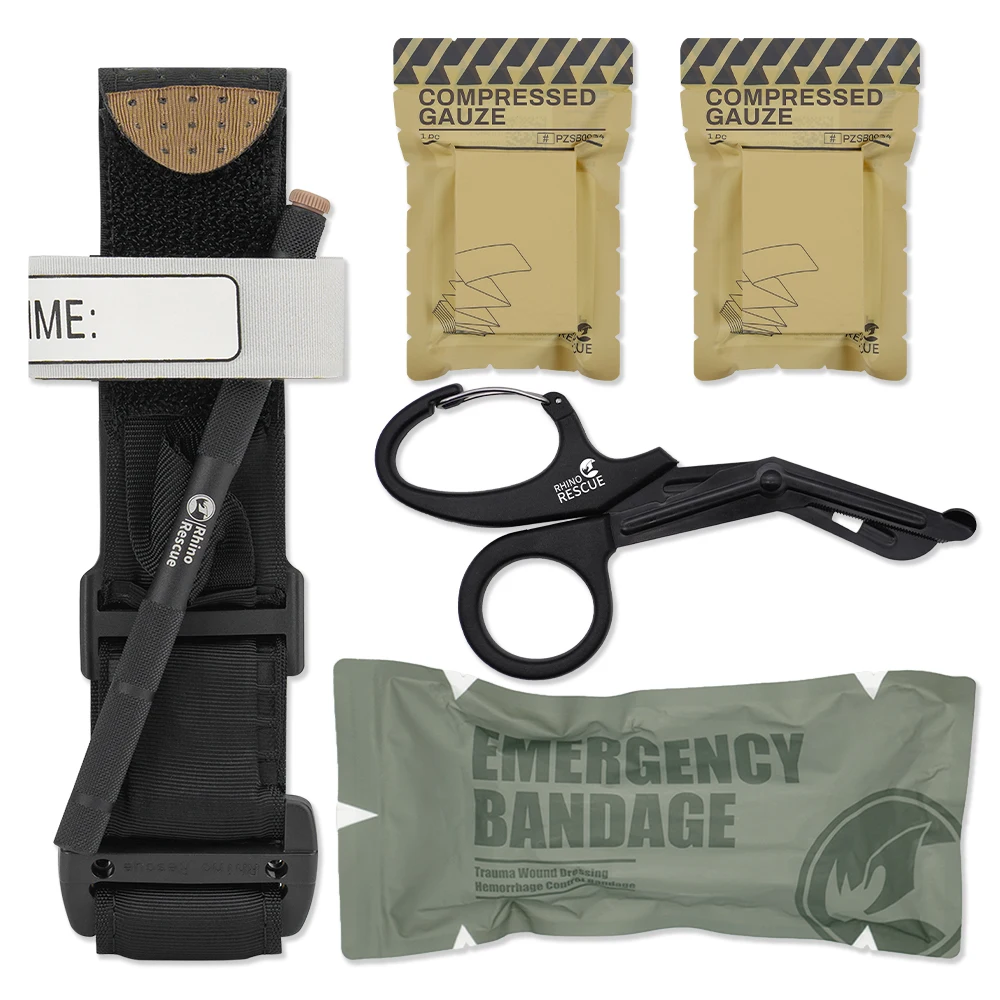 Trauma Kit, Emergency Bandage, Medical Tourniquet,  First Aid Tactical Survival Gear, RHINO RESCUE