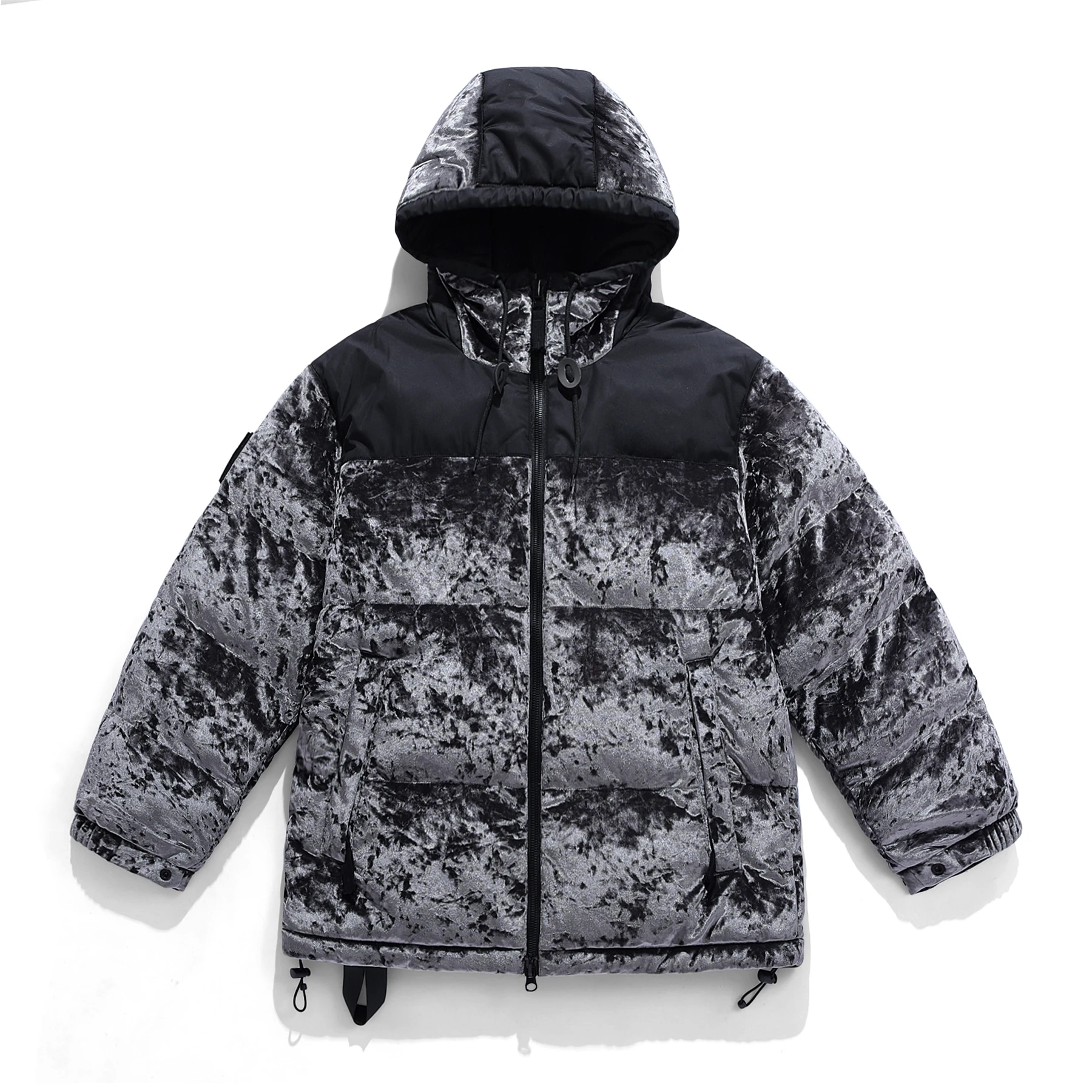 

Elena Store Men's Winter Warm Jacket Coat Patchwork Vintage Painting Harajuku Padded Puffer Oversize Male Parka Men's Clothing