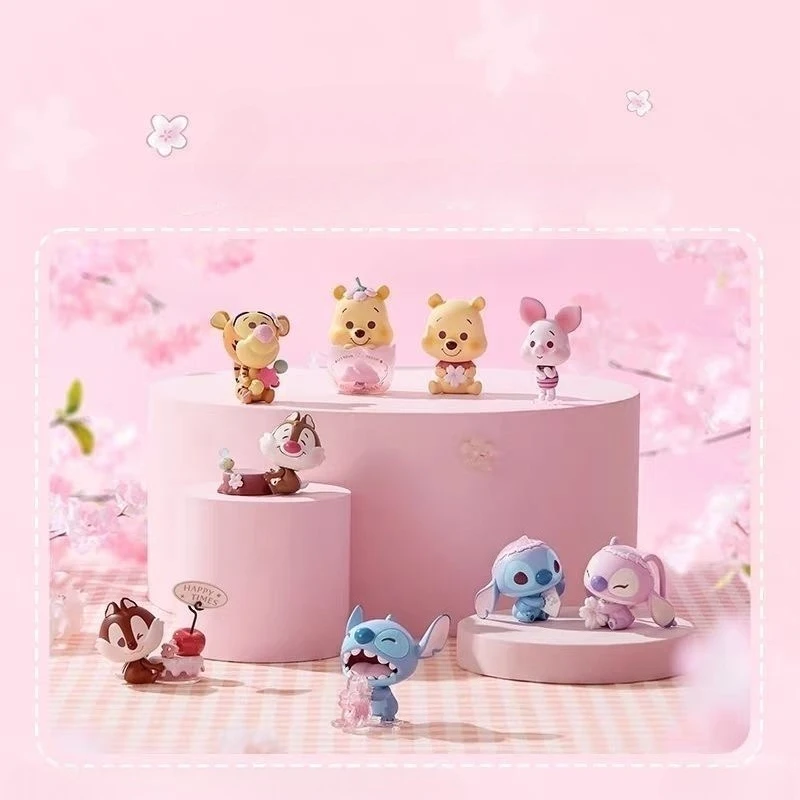 

MINISO Disney Romantic Cherry Blossom Series Blind Box Figurines Romantic Cherry Blossom