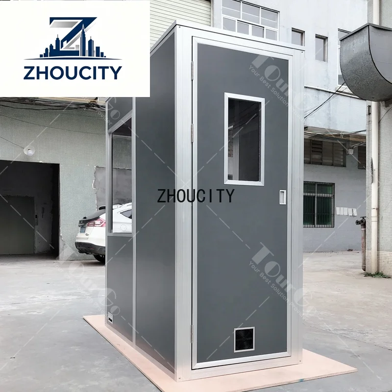 The popular new arrival portable silver one person customized size conference translation booths for sale