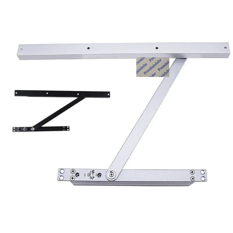 

Thin 15-85Kg 2-Stage Speed Adjustment Overhead Conceal Slide Door Closer Silver Matte Black