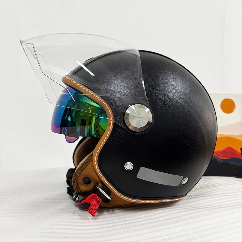 dot-approved-vintage-leather-motorcycle-helmet-retro-open-face-helmets-semi-open-daul-lens-3-4-open-half-helmet-men-jet-helmet