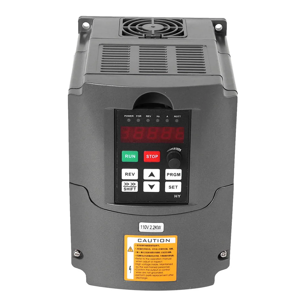 Inverter Boost 2.2KW 110V Single‑Phase Input 3‑Phase 110V Output Motor Controls HY02D211B Inverter Variable Frequency Drives