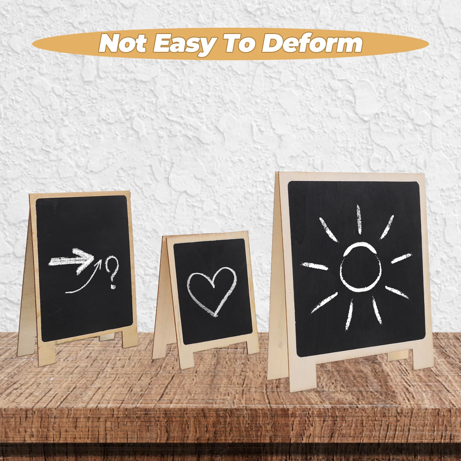 3pcs Double Sided Mini Chalkboard Small Blackboard Freestanding Table Desk Decor Message Board For Wedding Party Food Signs