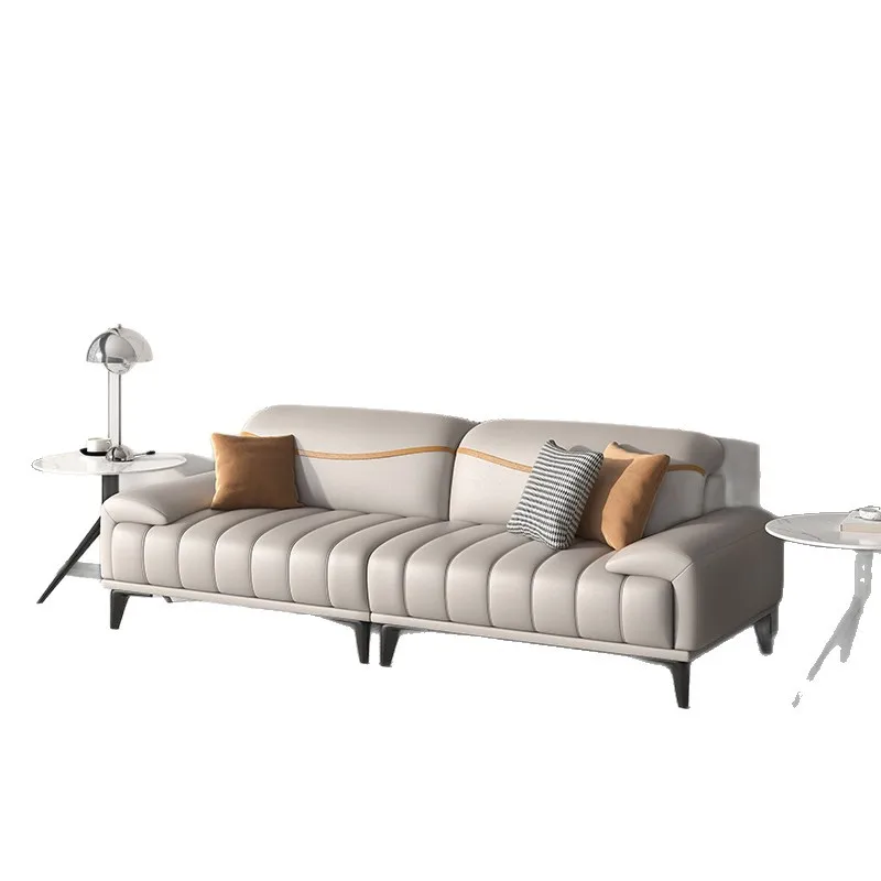 Office sofa simple modern business reception area three-person coffee table combination set light luxury fashion
