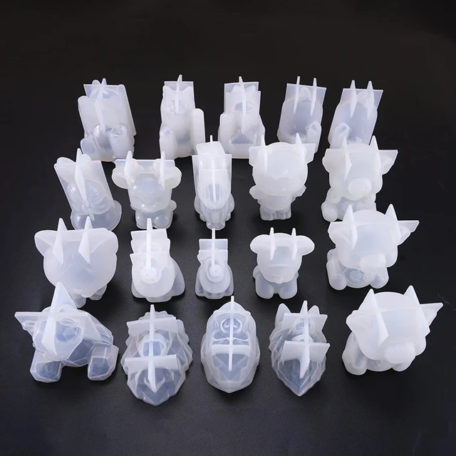 3D silikonowe formy DIY geometryczny trójwymiarowy niedźwiedź jeleń kot świnia królik zwierząt formy biżuteria narzędzie do dekoracji ciast zając wielkanocny