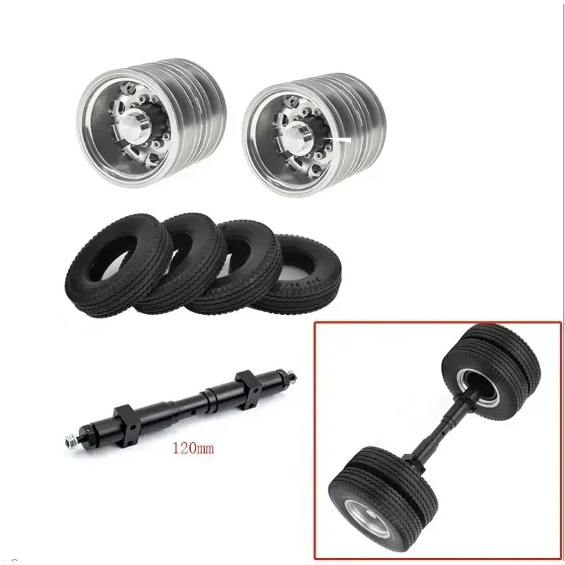 非動力リアアクスルタイヤ 10 穴ホイールハブ タミヤ 1/14 トラクタートレーラーリアトレーラー改造 DIY スペアパーツに適合