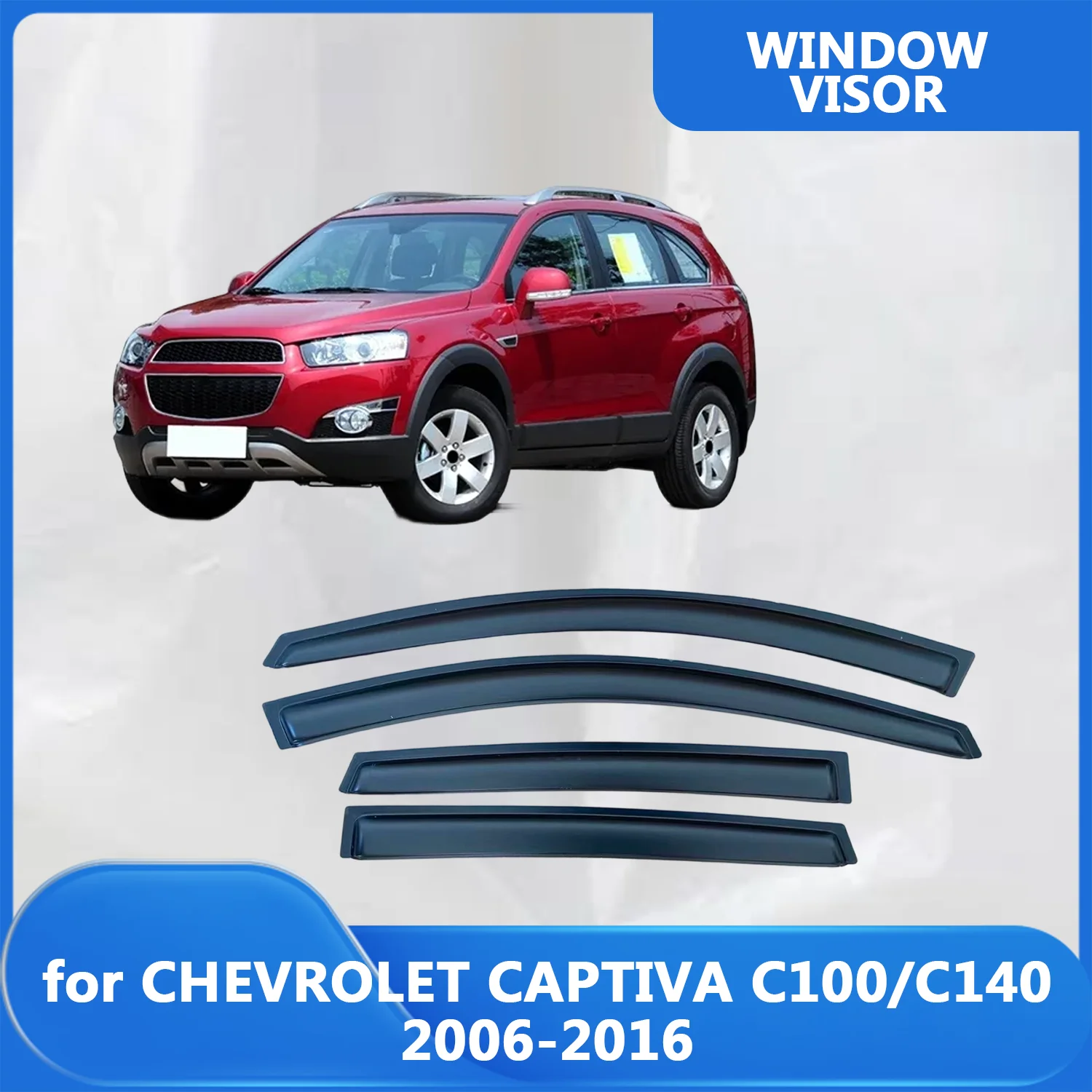

Window Visor for CHEVROLET CAPTIVA C100/C140 2006-2011 2012 2013 2014 2015 2016 Wind Deflectors Rain Guards Door Visor Vent
