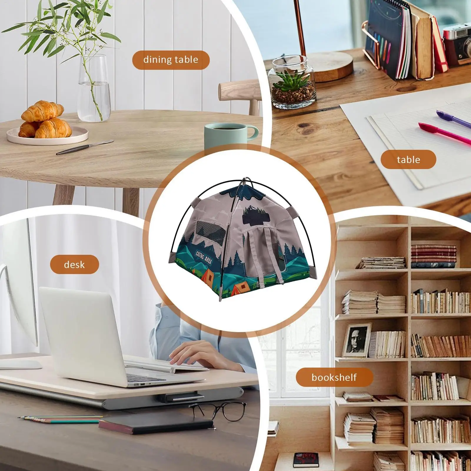 Casa de boneca barraca de acampamento modelo realista fingir jogar móveis brinquedos boneca acessórios para crianças meninas hobby playroom berçário