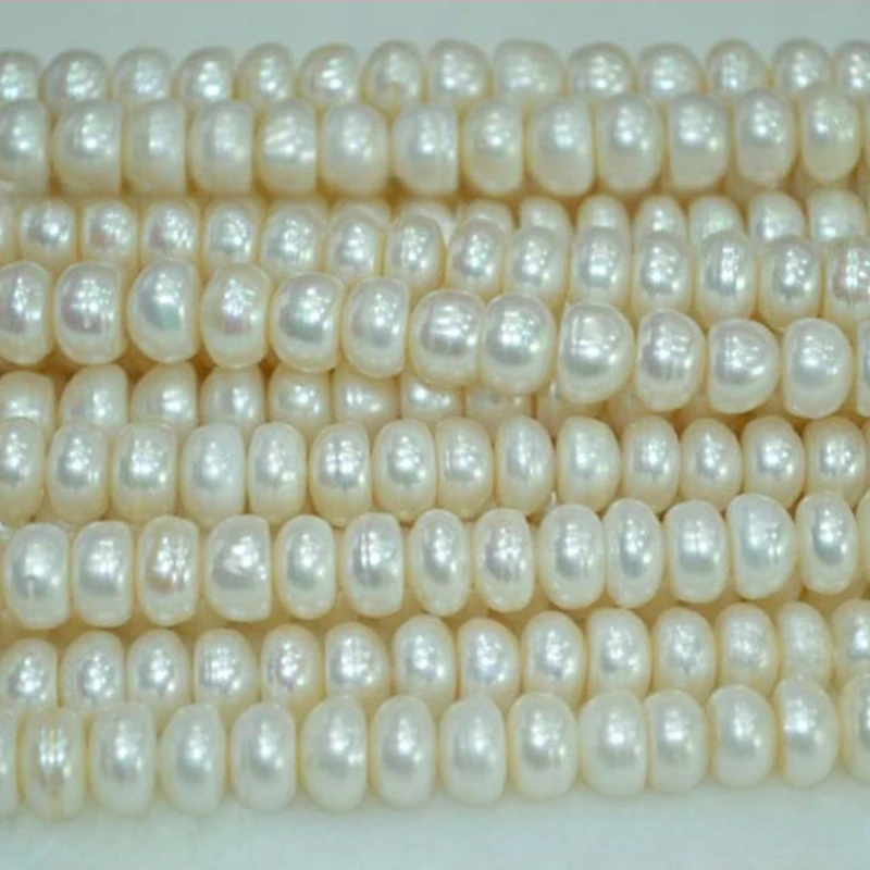 Supply Natural Colored Pearl Necklaces with 10-11mm Four Sided Light Thread Pearl Necklaces