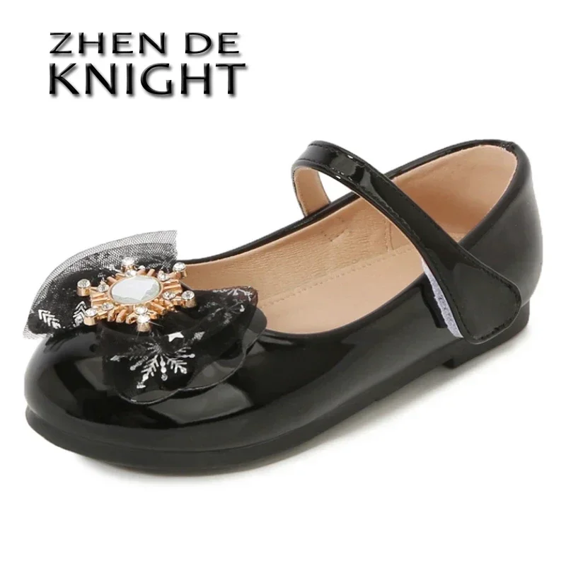 

Children's Leather Shoes Autumn New Girl Princess Shoes Fashion Bow Children's Dance Shoes Soft Sole Girl Flats