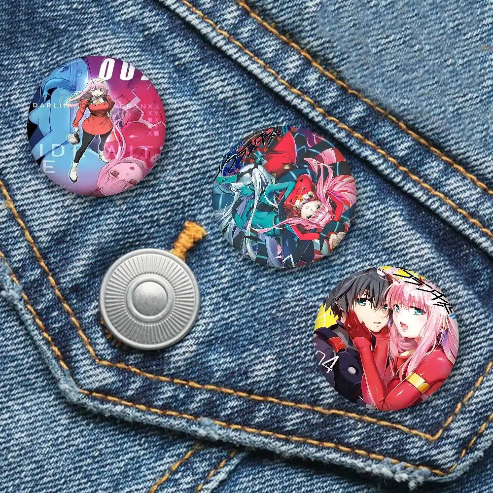 فرانكس صفر اثنين 002 أنيمي أنيمي زر دبوس بروش اليدوية للملابس الكرتون شارة ظهره الديكور مجوهرات اكسسوارات #3