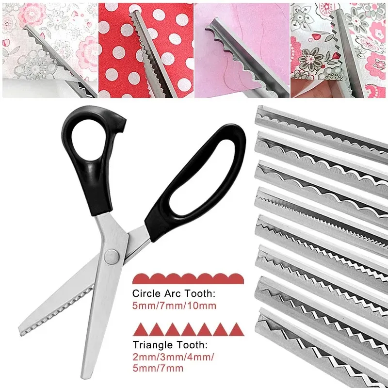 Tailor Scissors Pinking Shears Zig Zag Sewing Cut Serrated Lace Scissors Sewing Accessories Fabric Scissors DIY Sewing Tool
