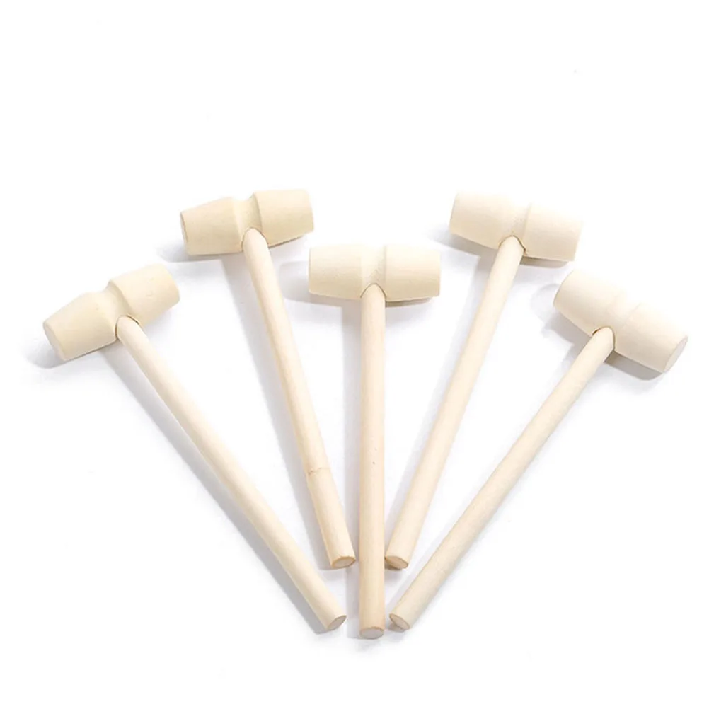 25Pcs Mini Wood Hammer Set for Kids Solid Wood Unfinished Mallet Hammer for DIY Graffiti Carving Hand Eye Coordination Motor #3