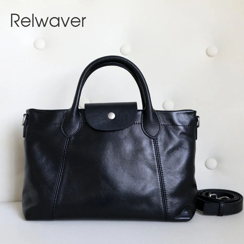 Relwaver women handbag tree cream cow leather shoulder bag 2025 spring summer pedant fashion crossbody bag chic small tote bag