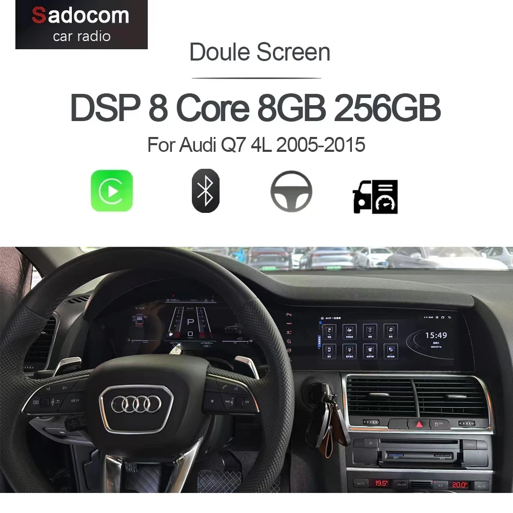 

Для Audi Q7 4L 2005-2015 автомобильный ЖК-дисплей приборной панели цифровой кластер виртуальный кабинет Android автомобильный радиоприемник беспроводной Carplay мультимедийный стерео