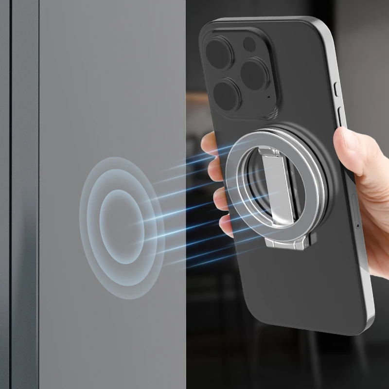 Support de bague magnétique pour téléphone Portable, aimant Portable pliable en métal Double face, Super aimant pour iPhone16 Samsung